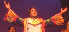 In his role as Joseph, Blashaw, models his technicolor coat while singing a song upon his arriving home.