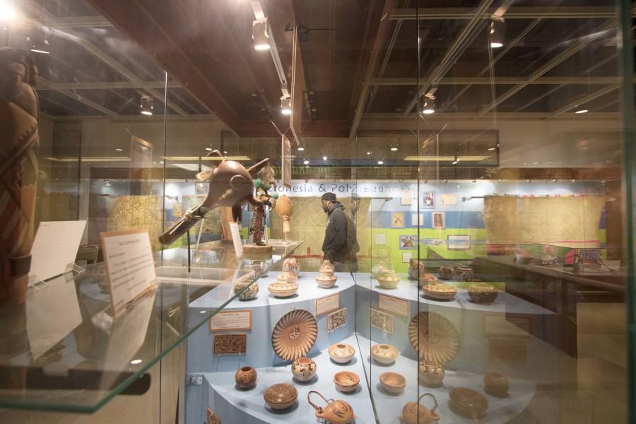 The Anthropology Museum showcases a variety of tribal pottery and dolls from the late 20th century. The museum is located at the third floor of the Arts and Behavioral Science Building in Room 301 from 9:30 a.m. to 4 p.m. Photo credit: Jorge Villa