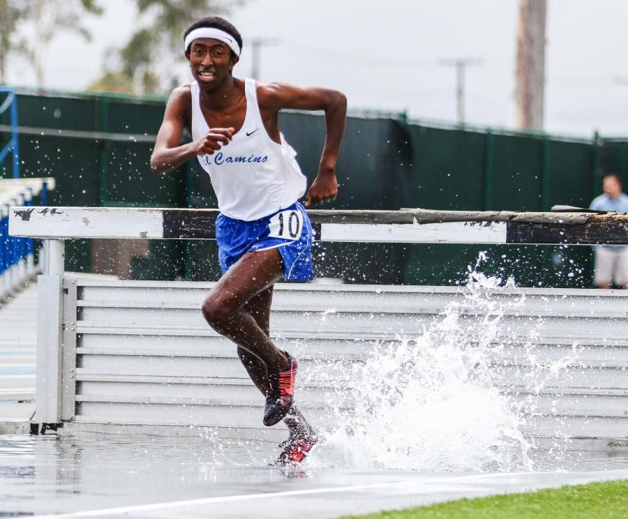 Teddy Kassa placed first in the 10000-meter run and 3000-meter steeplechase on April 25 at Cerritos College. Warriors Track and Field will travel back to Cerritos College on May 1 for the So. Cal Championship Prelims. Photo credit: Jorge Villa