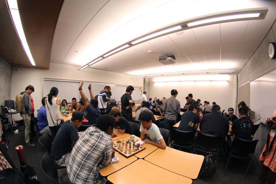 Students play board games at the first meeting of the El Camino College Table Top Gaming Club on Sept 24. The ECCTTG meets every Thursday in the Humanities Building Room 216 at 1 to 2 p.m. Photo credit: Jo Rankin