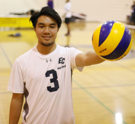 Starting mens volleyball libero Andre Labayan has had some struggles this season but is still putting up good numbers as he is No. 1 libero in the Western State Conference for digs per set. Photo credit: Jo Rankin