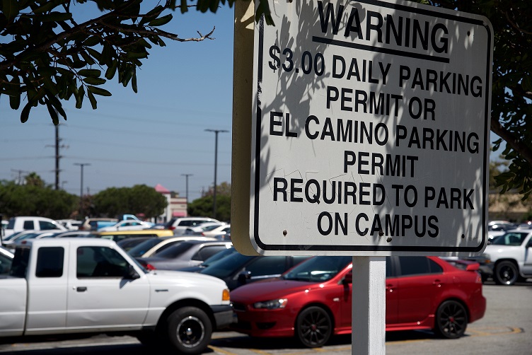 Student Parking Lot L at El Camino College remains filled to capacity during the first few days of the Fall Semester, Aug. 29, 2016.