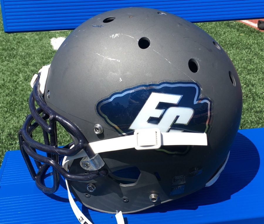 The El Camino football team is wearing the matte black helmets this season. Photo credit: Eric Ramos