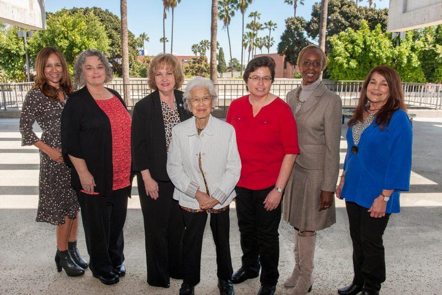 Honorees at the 2017 Women's History Month Luncheon and President Dena Maloney.
Photo courtesy of Heather Parnock, publications supervisor at El Camino's public relations and marketing department.