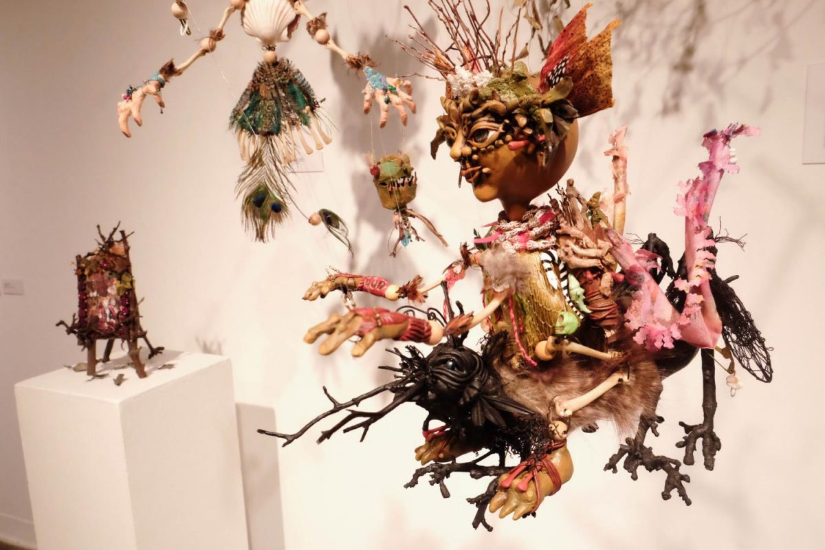 One of the marionettes created by Christine Saldana for the exhibit. Photo credit: Emma Dimaggio