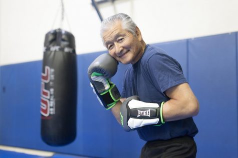 Mits Yamashita, 75, is a part-time boxing instructor, who first learned the art of jiu jitsu before becoming prolific in boxing training with the likes of Chuck Norris and Bruce Lee.