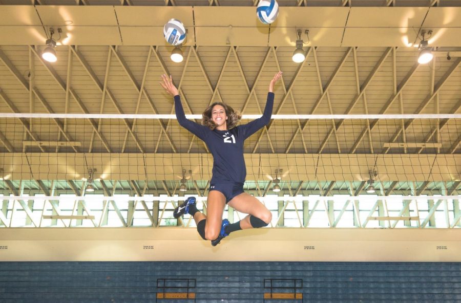 EC womens volleyball player Jaylin Motley is an outside hitter with a towering height proves to be an asset on the court.