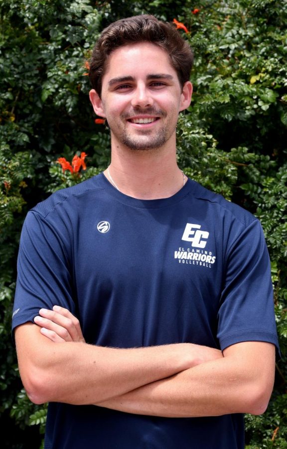 EC volleyball player Matt Donatucci saved a life of an older man while setting up for a volleyball tournament in Manhattan Beach, Saturday, May 12. Photo credit: Jack Kan