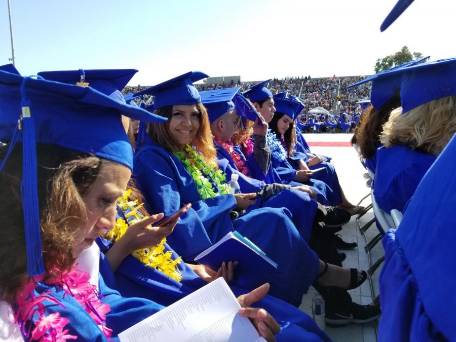 Graduates sitting at the 71st Annual Commencement. 