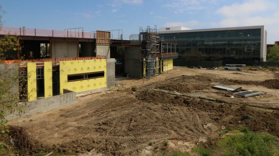 The construction site of the new Administration Building April 20, 2019. The building is expected to be ready by the end of this year. Photo credit: Rosemary Montalvo