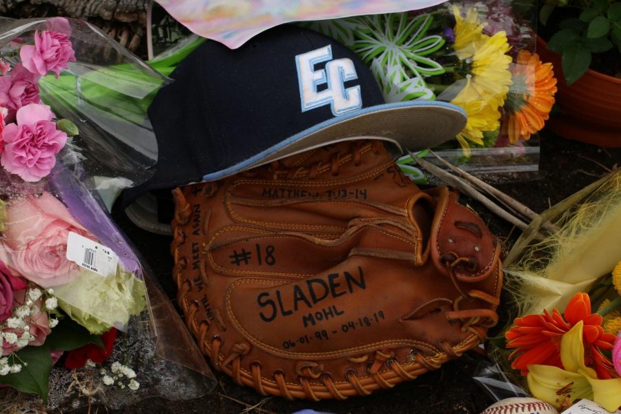 A vigil was held in memory of Warriors starting catcher Sladen Mohl, comprised of everything from candles and flowers to Mohl’s glove signed by teammates and the hat he was wearing the night of the incident. Mohl was remembered as a focused, religious and driven student athlete. Photo credit: Rosemary Montalvo