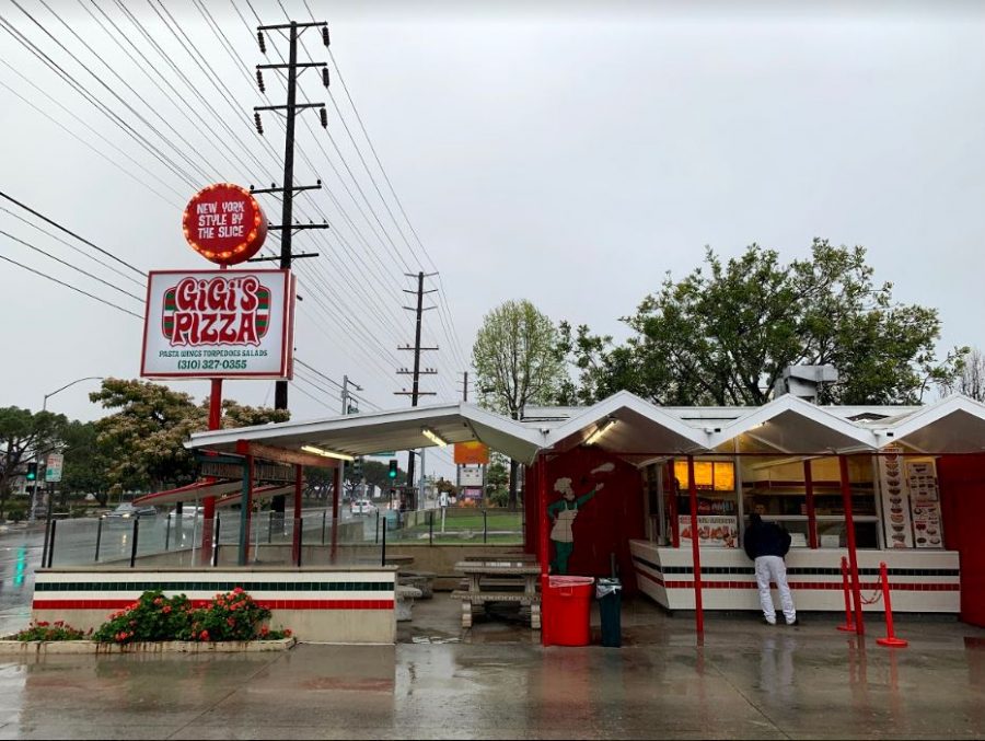 GiGis Pizza is located across the street from El Camino College. The popular pizza stop has seen a decline in revenue, as have other businesses in the area, ever since in-person lectures moved online due to coronavirus concerns. 