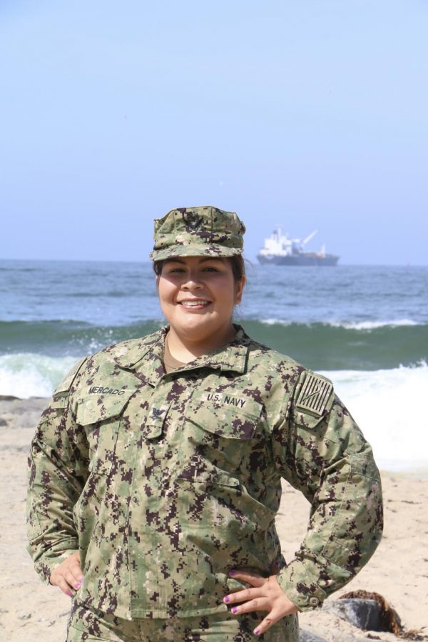 Lesley Mercado Navy Veteran at Vista Del Mar, El Segundo Beach April 10, 2021 Criminal Justice Student. (Patricia Carrillo/ Warrior Life) Photo credit: Patricia Carrillo