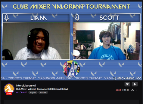 Rowen Liam Saynes and Scott Kaiklian, two of the commentators for the Club Mixer Valorant tournament encourage the viewers to type the name of their favorite teams in the chat as they await the next match of the night. Photo taken on Oct. 15, 2021. via twitch.tv.