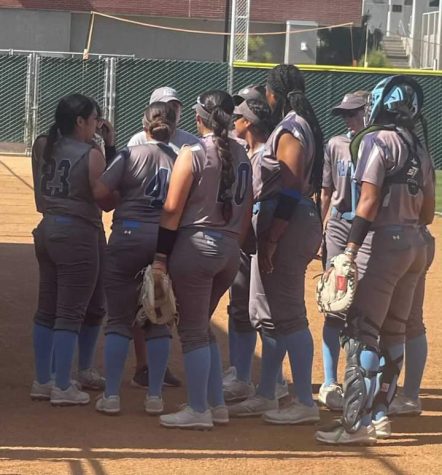 The El Camino Warriors softball team, gathered up to discuss there plays before the game and what to do if there plans in the game didn’t go right. Jessica Rapoza, the head softball Coach at El Camino showed good leadership (as a coach) and gave good advice for her players to use in the game to make an impact on the Cerritos Softball Team.