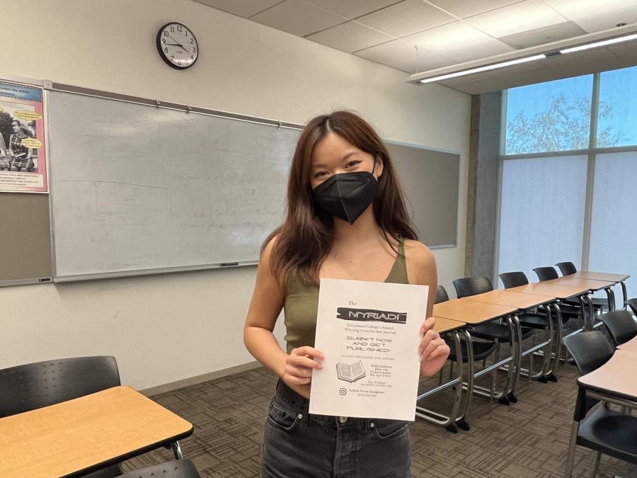 Jenny Hoang, 19, is an editor for the Myriad this semester and said the Myriad is a really cool stepping stone and a good place to start in getting [your] work out there. (Safia Ahmed | The Union)