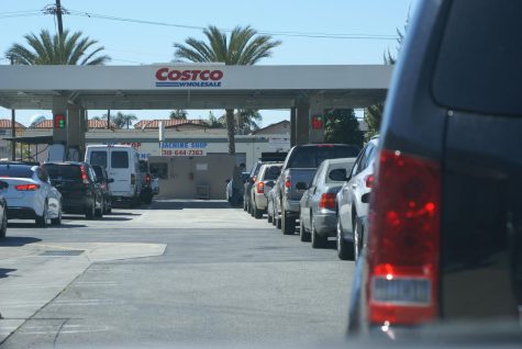 A Costco Wholesale stores gas station sees long lines of cars on a consistent basis in Hawthorne California on March 8. After the Russian invasion of Ukraine, gas prices in the U.S. have seen an increase. The price of gas reached record highs of just over $6 per gallon as recently as March 28. (Alexis Ponce | The Union)
