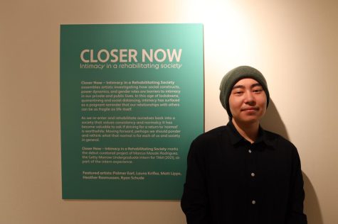 Marcus Rodriguez at the Closer Now Exhibit at the Torrance Art Museum in Torrance on April 14.