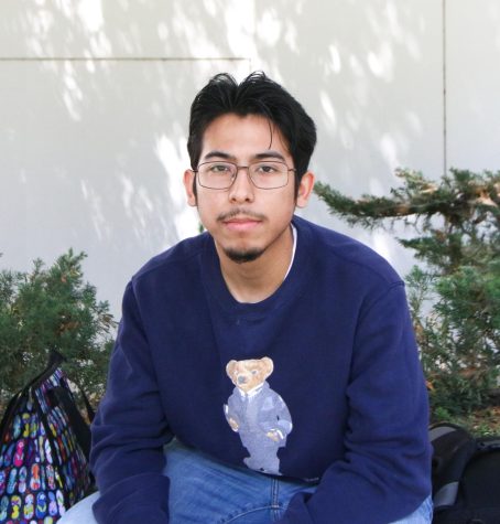 20-year-old nursing student, Oscar Escobar sits on a bench near Library Lawn at El Camino College, on Wednesday, May 25. Escobar told The Union that he is concerned about the trend of mental health issues and school shootings that have been plaguing the country over the past many years. (Ethan Cohen | The Union)