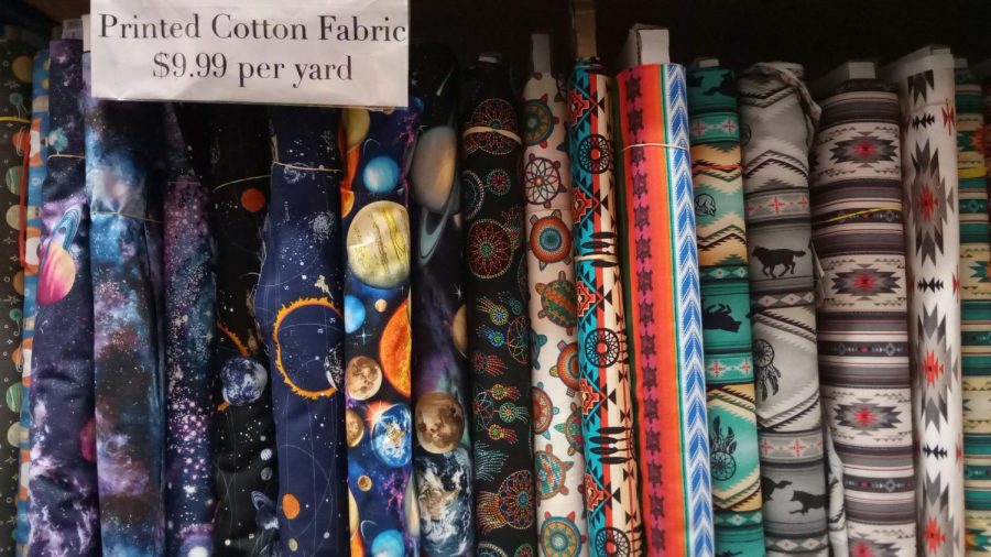 A wide selection of cotton fabrics is available for $9.99 per yard at Fabric Barn in Long Beach. Fabric Barn is the largest family-owned crafting store in Long Beach. Photo credit: Elsa Rosales