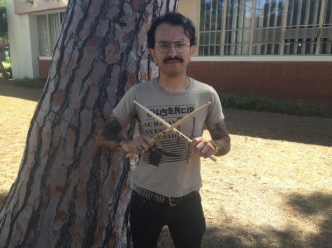 Edgar Castillo is an engineering major at El Camino College. He plays drums for hardcore punk band FUTURA. (Jesus Cortez | Warrior Life)
