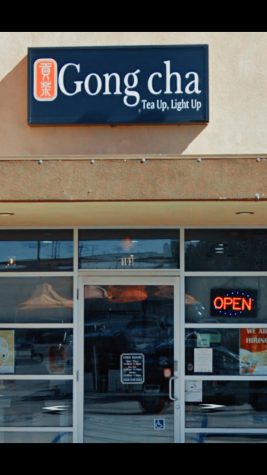 The front of Gong Cha in Gardena, a lively cafe with an aesthetic setting. It’s located two miles from El Camino College. (Safia Ahmed | The Union)