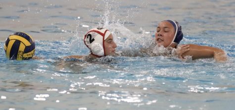 El Camino's Lulu Acuesta (right) attempts to steal the ball from a Chaffey's Giovanna Quiroz during a South Coast Conference matchup. El Camino defeated Chaffey 11-8