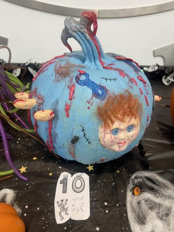 Decorated pumpkin from the fifth annual Halloween Pumpkin Decorating Contest hosted by the Veterans Service Program at El Camino College on Monday, Oct. 31. (Khallid Mushin | The Union)