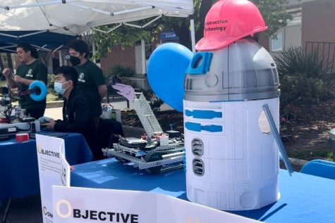 An example of a 3D printed shell modeled to look precisely like R2-D2 from the Star Wars films created by the 3D printing club. The shell was created in collaboration with the robotics club and used for promotional purposes during the Student Support Expo held on March, 8. (Ari Martinez | The Union)