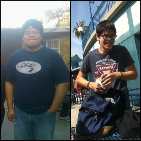 A side-by-side comparison of first being overweight and then underweight over the course of roughly oneyear, from early 2011 to March 2012. (Delfino Camacho | The Union)