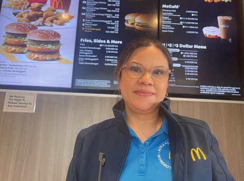 Jessica Martinez, manages the McDonald’s Restaurant at 15810 Crenshaw Blvd. in Gardena, Calif. across the street from El Camino College on Feb. 21, 2023. She first noticed the egg shortage a few months ago when Martin Brower - the company that operates a McDonald’s Distribution Center in the City of Industry - was using more than one supplier to deliver enough product. 
“We haven’t raised the prices on our egg sandwiches yet but a price increase will probably come next month, raising the two for $5 Sausage McMuffin to two for $5.50,” says Martinez. (Kim McGill | The Union)