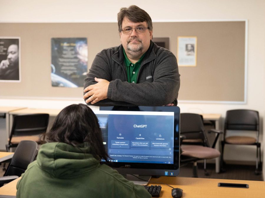 Coordinator for the Writing Center Christopher Glover said it has never been an educators job to police students. He thinks ChatGPT can be used as a helping tool for generating ideas. (Ethan Cohen | The Union)