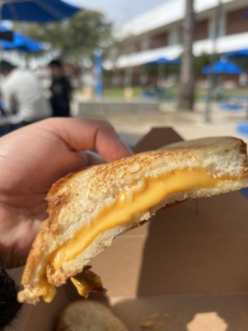 Great American Grilled Cheese from Café Camino is the cheapest meal for students on a budget. It costs $4.95 and has 498 calories.