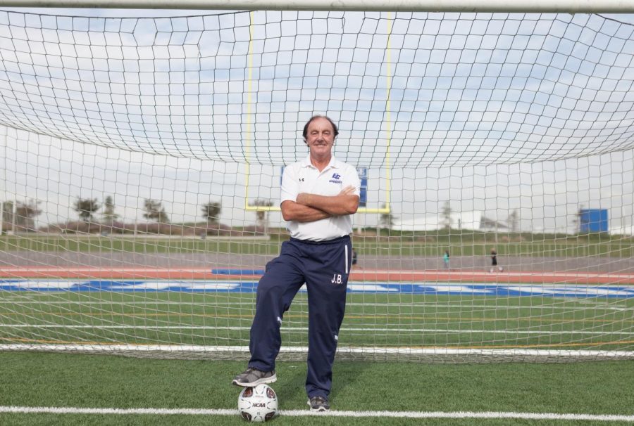 Coach John Britton in Nov. 2017. Britton died Tuesday, April 11. He coached both mens and womens soccer as well as head coach for womens badminton for 25 years at El Camino College. He was a very faithful and loyal friend, Administrative Assistant Linda Olsen said. (Jorge Villa | The Union)