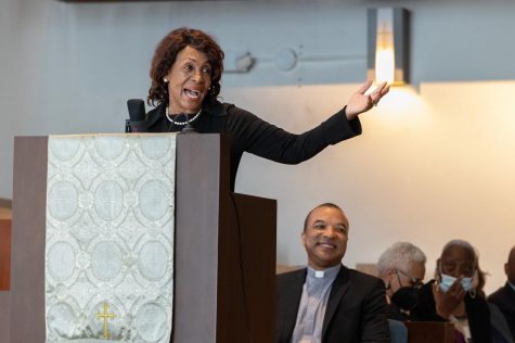Congresswoman Maxine Waters, who represents California&squot;s 43rd congressional district, was one of eight scheduled tribute speakers during Kenneth Brown funeral service held at Holman United Methodist Church on Tuesday, April 11. Waters would work with Brown during education based conferences, she described him as an extraordinary educator. "I pray during this most difficult time that the memories of Ken take some of the sadness from your heart," she said to Brown&squot;s family. Khoury Williams | The Union