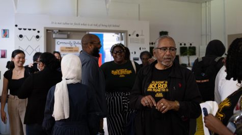 Faculty, staff and students flock into the Black Student Success Center following a ribbon-cutting ceremony during its grand opening on April 26. (Khoury Williams | The Union)