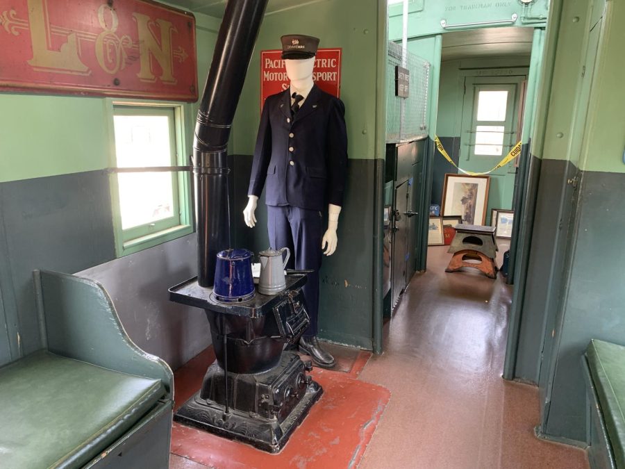 Interior of a 1920s tea, locamotive in the Lomita Railroad Museum located in Lomita on April 16. (Igor Colonno | The Union) 
