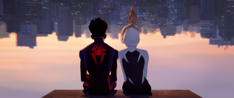 Spider-Man (Shameik Moore) and Spider-Woman (Hailee Steinfeld) in Spider-Man: Across the Spider-Verse. Photo courtesy of Sony Pictures.