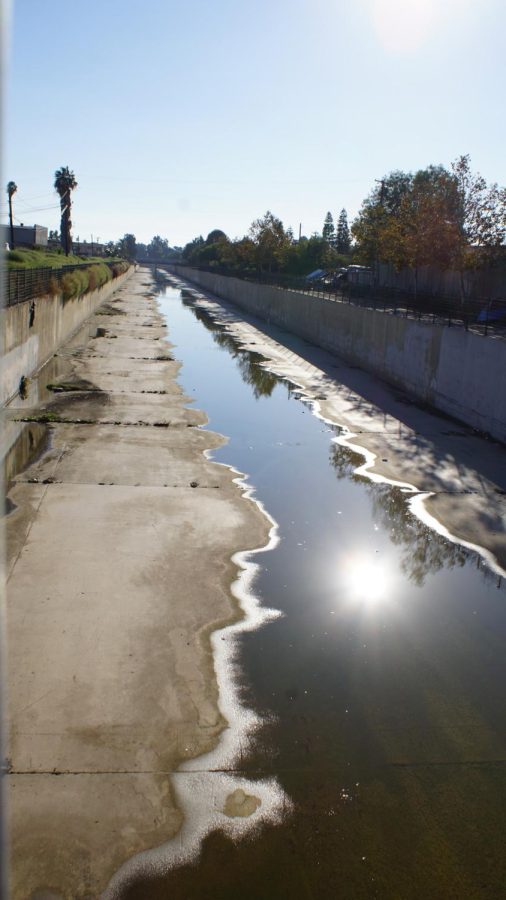 The 15.7-mile-long Dominguez Channel crosses 10 cities and unincorporated areas in its path to the Pacific Ocean. It is part of the Dominguez Watershed, which covers most of the South Bay. (Alexis Ramon Ponce | Warrior Life)