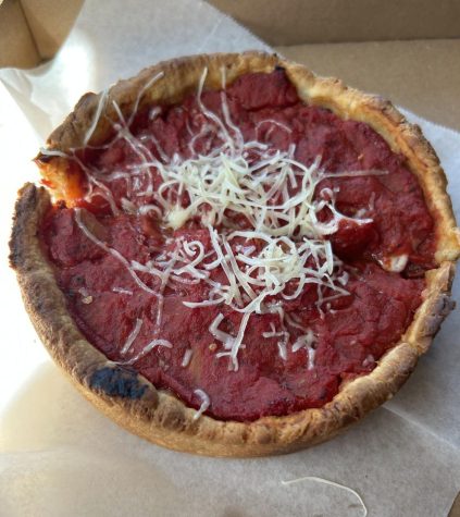 Union Pizza Companys Chicago deep-dish pizza is $12. (Johan Van Wier | Warrior Life)