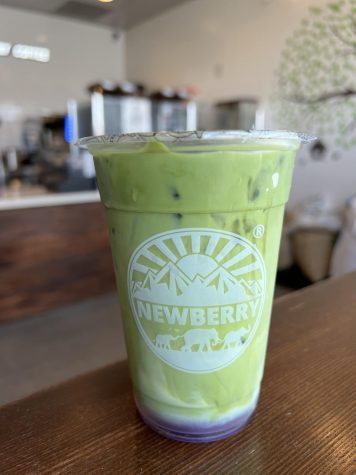 Newberry Coffee and Tea in Torrance offers an iced lavender honey matcha for $5.75. The lavender honey complements the bitterness of the earthy matcha tea. (Nindiya Maheswari | Warrior Life)