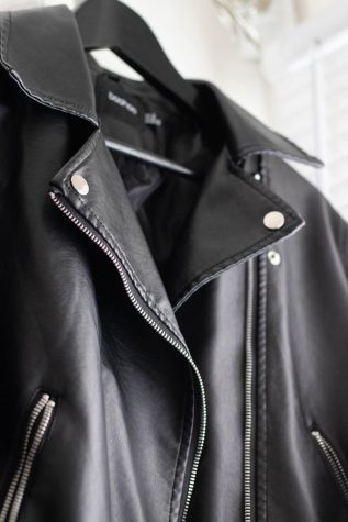 El Camino College film major Emily San Vicente's Boohoo leather jacket symbolizes her love for statement pieces and versatility. “When I wear a leather jacket I always feel a boost of confidence,” San Vicente says. (Hannah Bui | Warrior Life)
