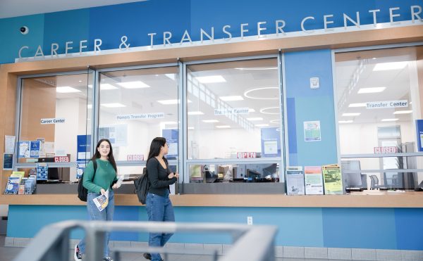 Students walk past the Career & Transfer Center on the second floor of the Student Services Building on May 30. (Khoury Williams | The Union)