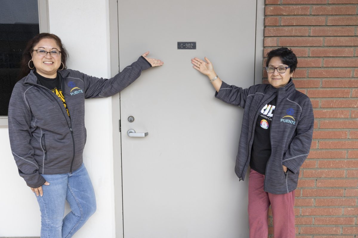 Co-coordinators for the Mi Casa Center, Maribel Hernandez (left) and Griselda Castro are excited for the future site of El Caminos first Hispanic center located inside Communications 302. Castro said Mi Casa will have a full public opening planned for spring 2024. (Khoury Williams | The Union)