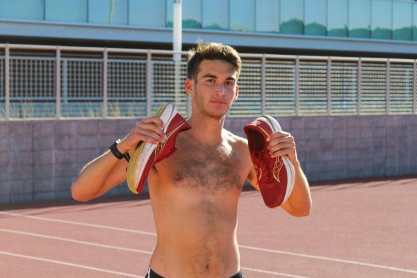 Cross country runner, Aaron Cohen shares his experiences as an El Camino College student-athlete at Murdock Stadium on Nov. 1. (Saqib Rawda)