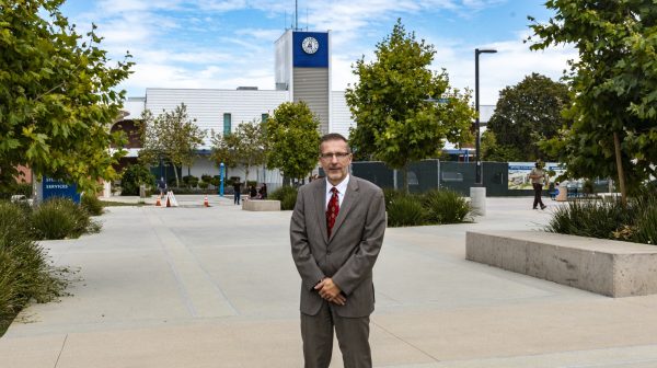 Vice President of Student Services Jeff Stephenson in the Student Services Plaza on Monday, Sept. 11, 2023. Prior to El Camino Stephenson worked in Sacaremento