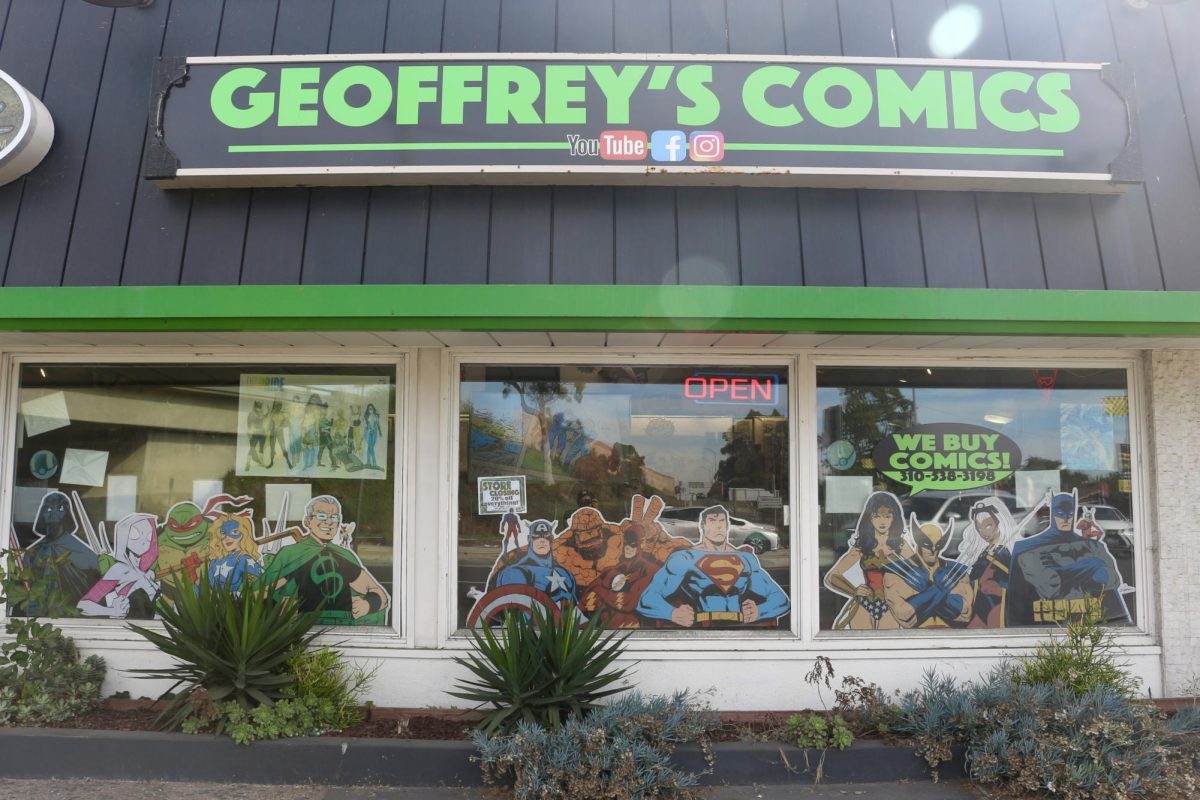 The+exterior+of+Geoffrey%E2%80%99s+Comics+is+a+well-known+sight+to+many+El+Camino+College+students.+Located+just+west+of+the+campus%2C+Geoffrey%E2%80%99s+Comics+originally+opened+in+Gardena+in+1979.+%28Delfino+Camacho+%7C+Warrior+Life%29