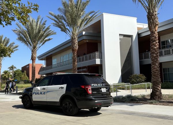 An El Camino College Police car patrols the campus on Thursday, Oct. 12, 2023. (Ma. Gisela Ordenes | The Union)