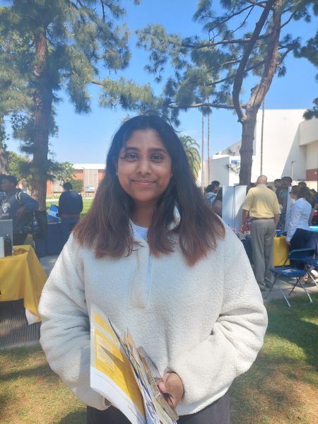 Khin Di, 22, Mathematics major, says her first choice is UCLA, while her second choice is CSULB. While at the fair, she also explored the options of UC Davis and LMU.