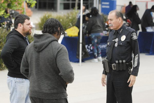 One of a kind is often hard to replace. When asked about his successor the Chief spoke briefly students should be part of choosing the next Chief of Police. (Clarence "Slihm" Davis | The Union)